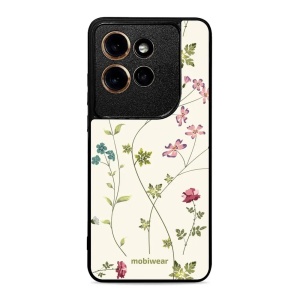 Lesklý kryt na mobil Motorola Edge 60 Neo - Mobiwear Glossy G035G, tenké rostlinky s květy