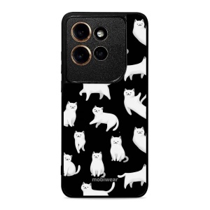 Lesklý kryt na mobil Motorola Edge 60 Neo - Mobiwear Glossy G163G, bílé kočky