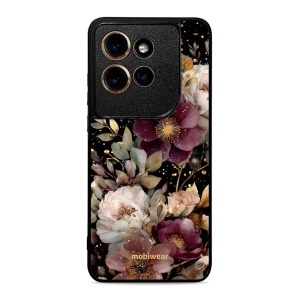 Lesklý kryt na mobil Motorola Edge 60 Neo - Mobiwear Glossy G169G, zlatavé kvítky