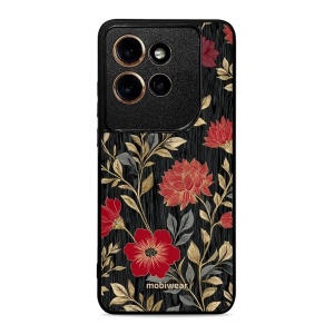 Lesklý kryt na mobil Motorola Edge 60 Neo - Mobiwear Glossy G172G, červená kvítka