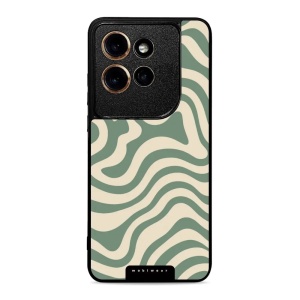 Lesklý kryt na mobil Motorola Edge 60 Neo - Mobiwear Glossy GA57G, zelené a béžové zkrouceniny