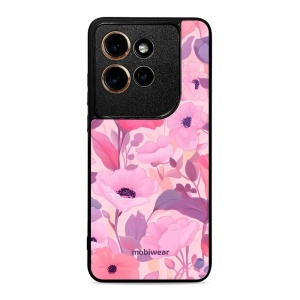 Lesklý kryt na mobil Motorola Edge 60 Neo - Mobiwear Glossy GP74G, růžové květy snů