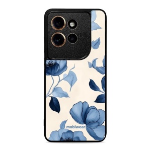 Lesklý kryt na mobil Motorola Edge 60 Neo - Mobiwear Glossy GP73G, modrá krása květů
