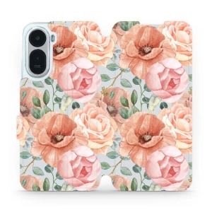 Flip pouzdro na mobil Xiaomi Redmi A7 Pro - Mobiwear MP02S, pastelové květy