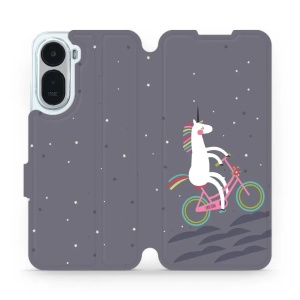 Flip pouzdro na mobil Xiaomi Redmi A7 Pro - Mobiwear V024P, jednorožec na kole