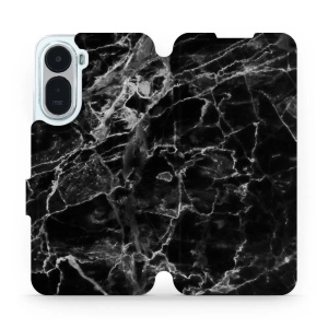 Flip pouzdro na mobil Xiaomi Redmi A7 Pro - Mobiwear V056P, černý mramor