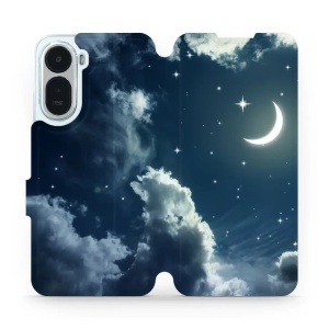 Flip pouzdro na mobil Xiaomi Redmi A7 Pro - Mobiwear V145P, noční obloha s měsícem
