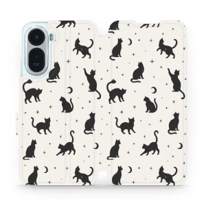 Flip pouzdro na mobil Xiaomi Redmi A7 Pro - Mobiwear V162S, noční kočičky