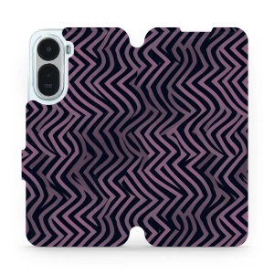 Flip pouzdro na mobil Xiaomi Redmi A7 Pro - Mobiwear VA55S, fialové klikyháky