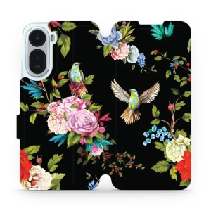 Flip pouzdro na mobil Xiaomi Redmi A7 Pro - Mobiwear VD09S, ptáčci a květy