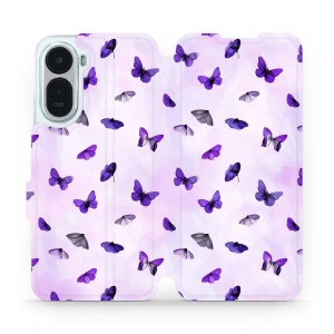 Flip pouzdro na mobil Xiaomi Redmi A7 Pro - Mobiwear VP76S, fialoví motýlci