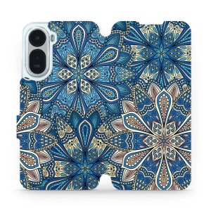 Flip pouzdro na mobil Xiaomi Redmi A7 Pro - Mobiwear V108P, modré mandala květy