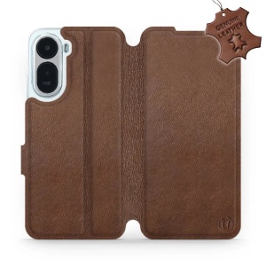 Kožené flip pouzdro na mobil Xiaomi Redmi A7 Pro - Mobiwear - hnědé