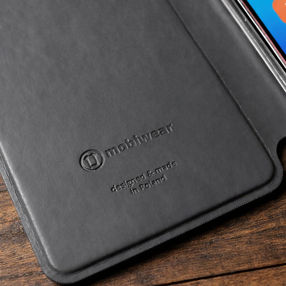Flipové pouzdro Mobiwear - Apple iPhone 15 Pro - MX06S Květy na šedém pozadí