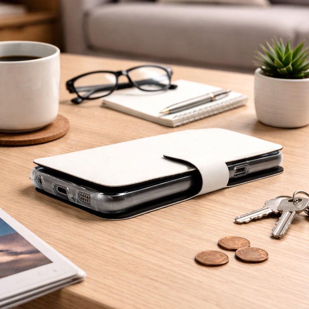 Flipové pouzdro Mobiwear - Apple iPhone 15 Pro - MX06S Květy na šedém pozadí