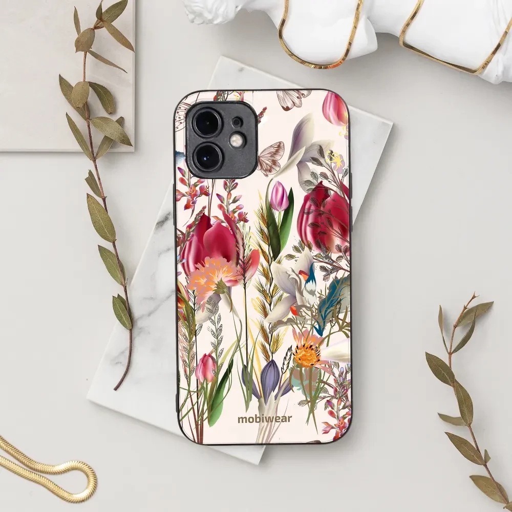 Lesklý kryt Mobiwear Glossy - Apple iPhone 15 Pro - G031G - Rozkvetlá louka