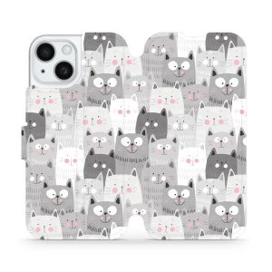 Flipové pouzdro Mobiwear - Apple iPhone 15 - M099P Kočičky