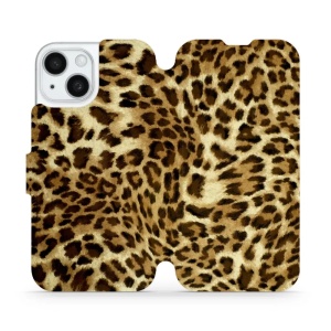 Flipové pouzdro Mobiwear - Apple iPhone 15 - VA33P Leopardí vzor