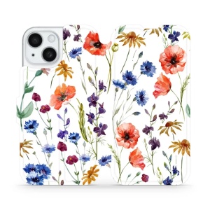 Flipové pouzdro Mobiwear - Apple iPhone 15 - MP04S Luční kvítí