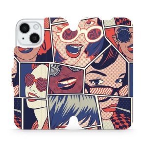 Flipové pouzdro Mobiwear - Apple iPhone 15 - VP18P Komiks