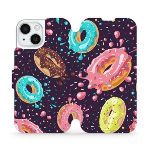 Flipové pouzdro Mobiwear - Apple iPhone 15 - VP19S Donutky