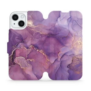 Flipové pouzdro Mobiwear - Apple iPhone 15 - VP20S Fialový mramor