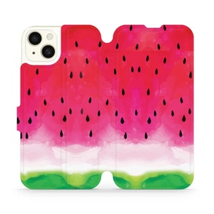 Flipové pouzdro Mobiwear - Apple iPhone 15 Plus - V086S Melounek