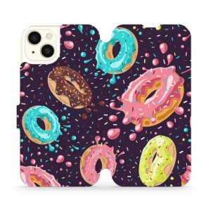 Flipové pouzdro Mobiwear - Apple iPhone 15 Plus - VP19S Donutky