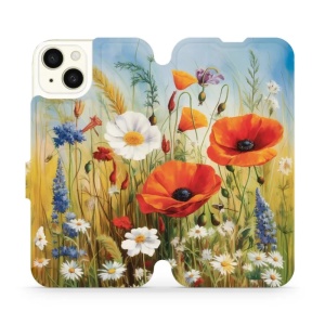 Flipové pouzdro Mobiwear - Apple iPhone 15 Plus - VP43S Letní louka