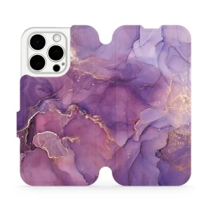 Flipové pouzdro Mobiwear - Apple iPhone 15 Pro - VP20S Fialový mramor
