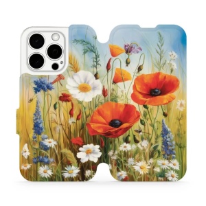 Flipové pouzdro Mobiwear - Apple iPhone 15 Pro - VP43S Letní louka
