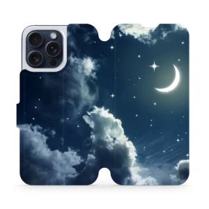 Flipové pouzdro Mobiwear - Apple iPhone 15 Pro Max - V145P Noční obloha s měsícem