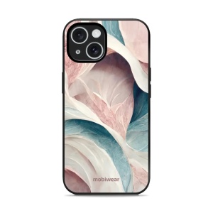 Lesklý kryt Mobiwear Glossy - Apple iPhone 15 - G026G - Růžový a zelenkavý mramor