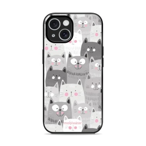 Lesklý kryt Mobiwear Glossy - Apple iPhone 15 - G045G - Kočičky