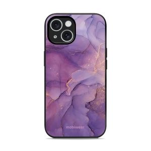 Lesklý kryt Mobiwear Glossy - Apple iPhone 15 - G050G - Fialový mramor
