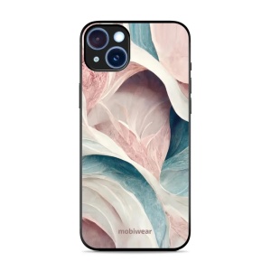 Lesklý kryt Mobiwear Glossy - Apple iPhone 15 Plus - G026G - Růžový a zelenkavý mramor