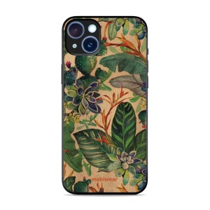 Lesklý kryt Mobiwear Glossy - Apple iPhone 15 Plus - G036G - Sukulenty