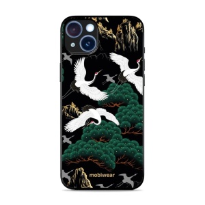Lesklý kryt Mobiwear Glossy - Apple iPhone 15 Plus - G042G - Jeřábi
