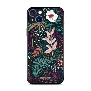 Lesklý kryt Mobiwear Glossy - Apple iPhone 15 Plus - G043G - Temná flóra