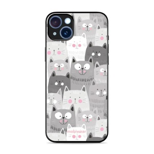 Lesklý kryt Mobiwear Glossy - Apple iPhone 15 Plus - G045G - Kočičky