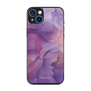 Lesklý kryt Mobiwear Glossy - Apple iPhone 15 Plus - G050G - Fialový mramor