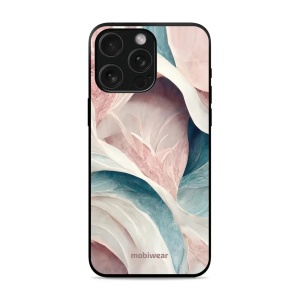 Lesklý kryt Mobiwear Glossy - Apple iPhone 15 Pro - G026G - Růžový a zelenkavý mramor
