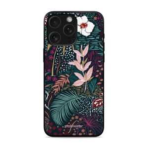 Lesklý kryt Mobiwear Glossy - Apple iPhone 15 Pro - G043G - Temná flóra