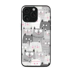 Lesklý kryt Mobiwear Glossy - Apple iPhone 15 Pro - G045G - Kočičky