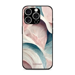 Lesklý kryt Mobiwear Glossy - Apple iPhone 15 Pro Max - G026G - Růžový a zelenkavý mramor