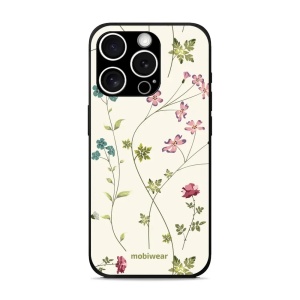 Lesklý kryt Mobiwear Glossy - Apple iPhone 15 Pro Max - G035G - Tenké rostlinky s květy
