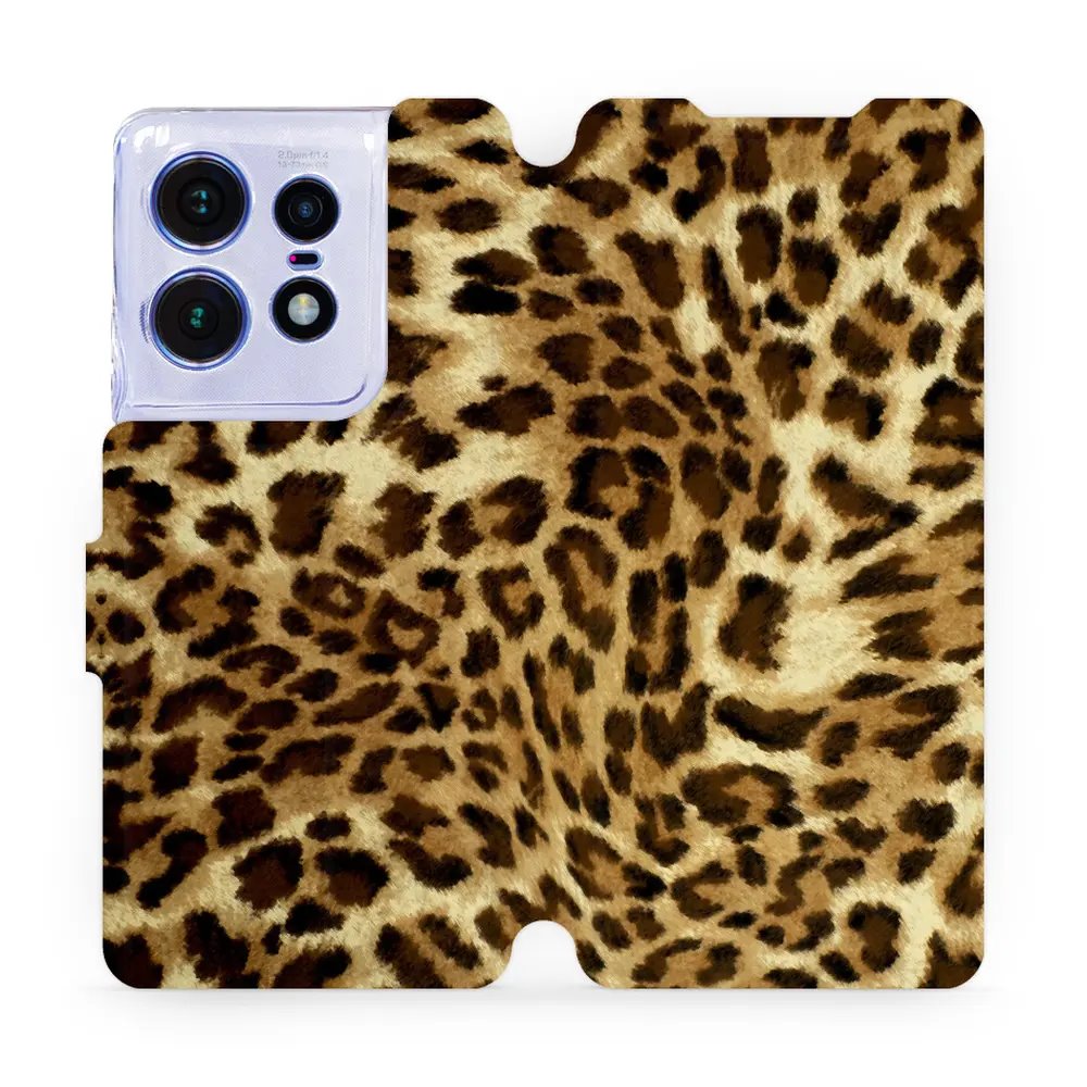 Flipové pouzdro Mobiwear - Motorola Edge 50 Pro - VA33P Leopardí vzor