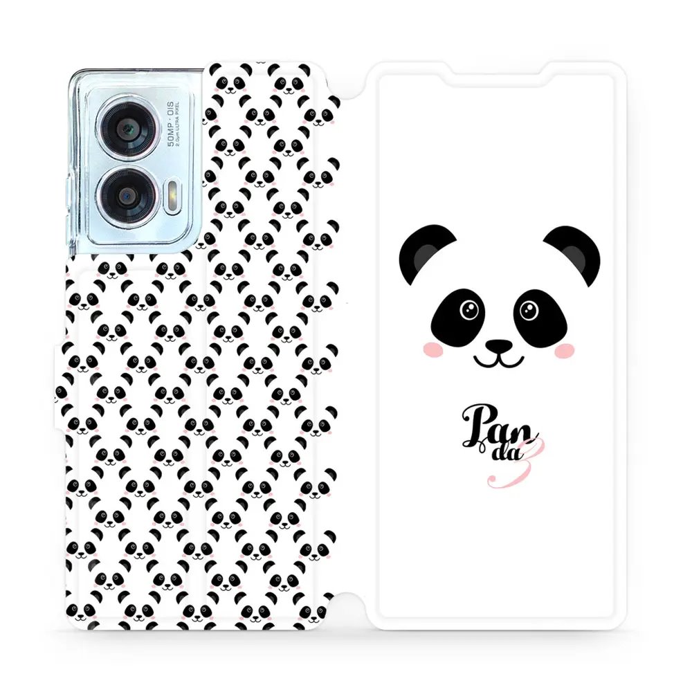 Flipové pouzdro Mobiwear - Motorola Edge 50 Fusion - M030P Panda Amálka