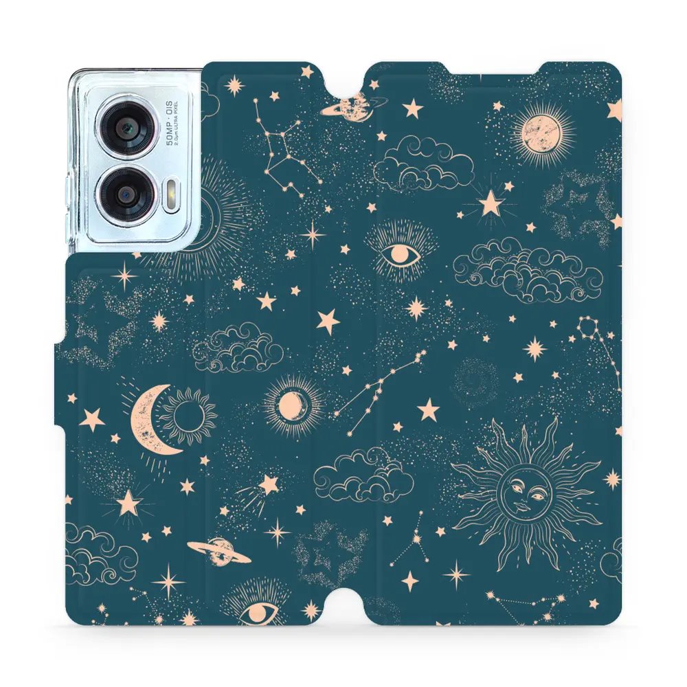 Flipové pouzdro Mobiwear - Motorola Edge 50 Fusion - VP14S Magický vesmír