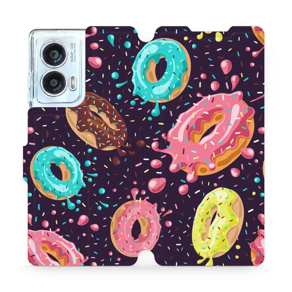 Flipové pouzdro Mobiwear - Motorola Edge 50 Fusion - VP19S Donutky